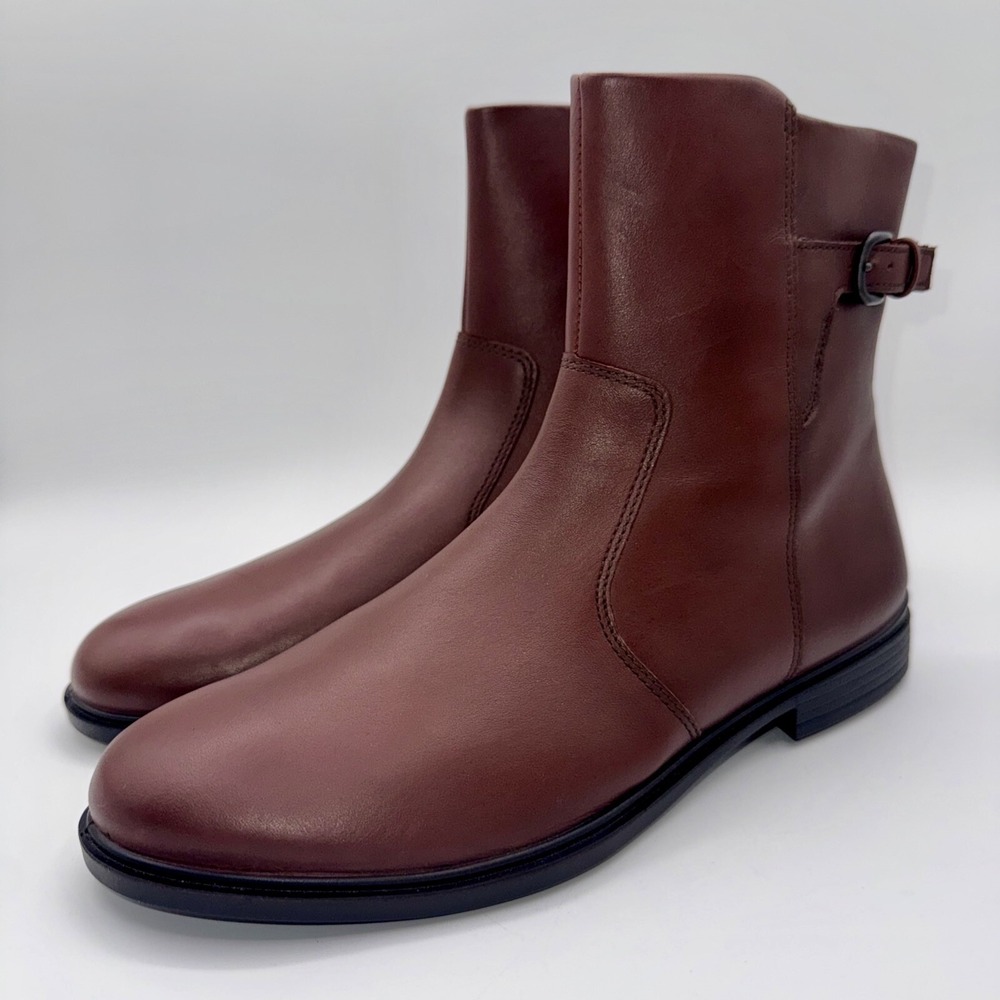 Ecco Touch 15 Buckle‎ Hydromax Boots Women's Size 9 EU 40 Brown Leather